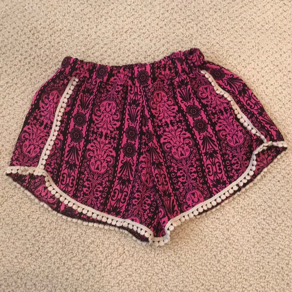 Pink Patterned Shorts